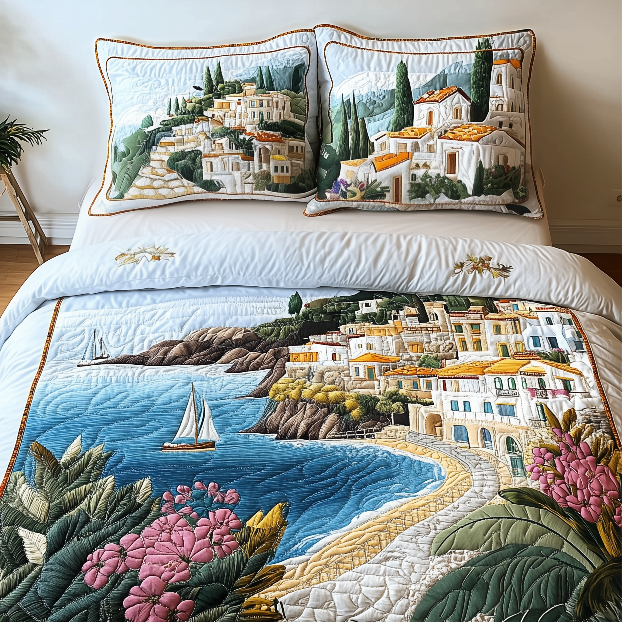 Picturesque Coastal Quilted Bedding Set Presents For Teenagers