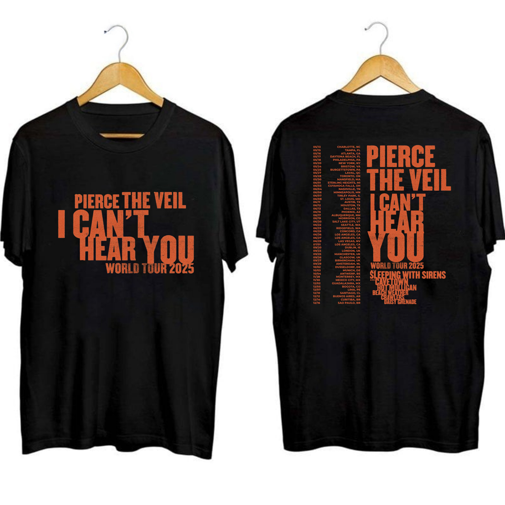 Pierce The Veil I Can't Hear You Tour Shirt Pierce The Veil Merch Gifts For Rock Fans