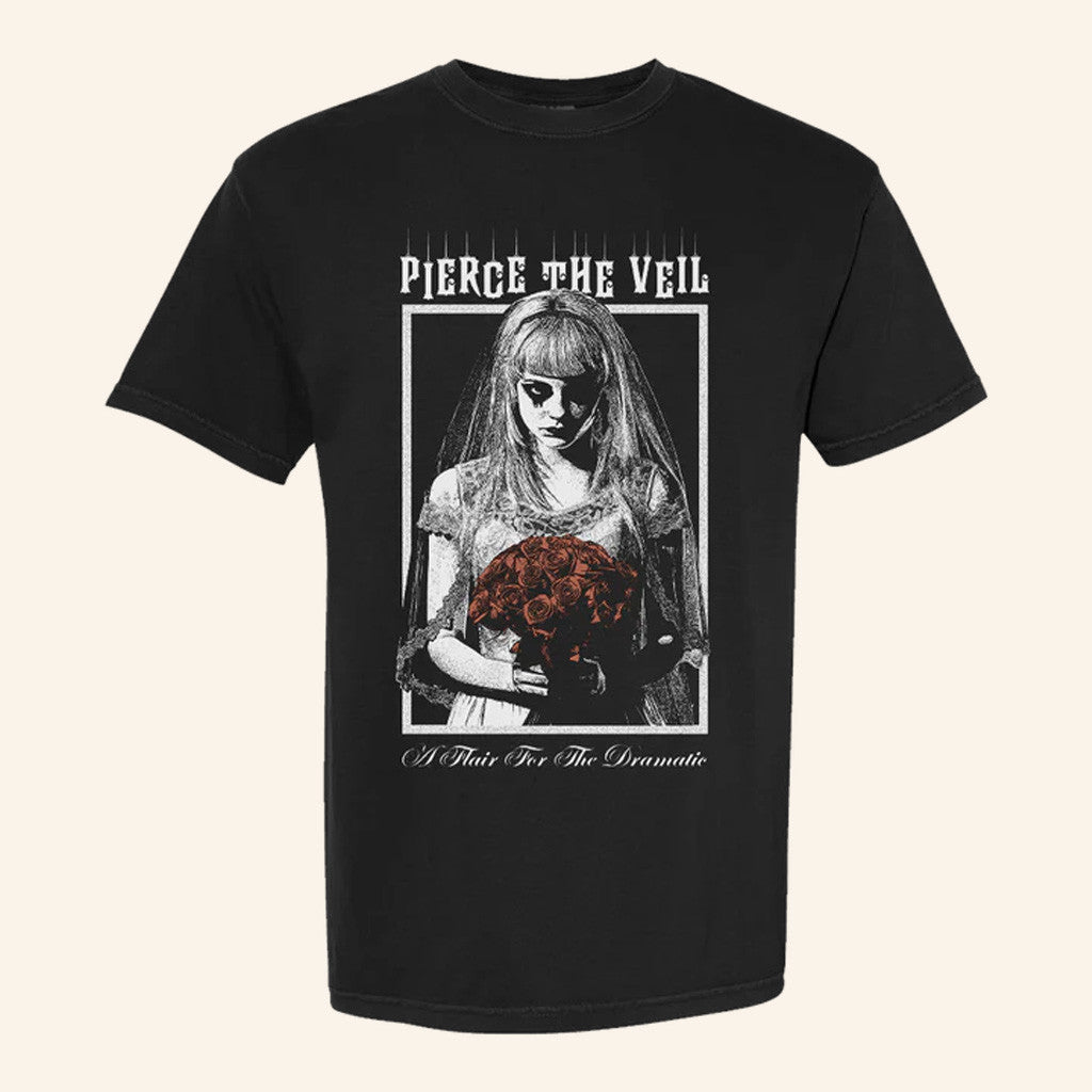 Pierce The Veil Merch A Flair For The Dramatic Bride Shirt Black Gifts For Friends Pierce The Veil Merch A Flair For The Dramatic Bride Shirt Black Gifts For Friends
