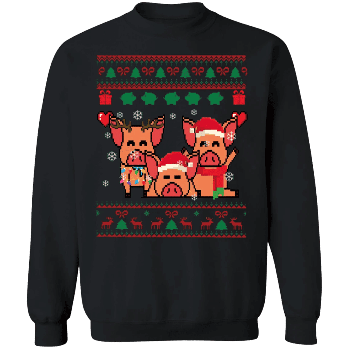 Pig Santa Merry Christmas Sweater Happy Holiday Farm Animals Sweatshirt Xmas Unisex Clothes Pig Santa Merry Christmas Sweater Happy Holiday Farm Animals Sweatshirt Xmas Unisex Clothes
