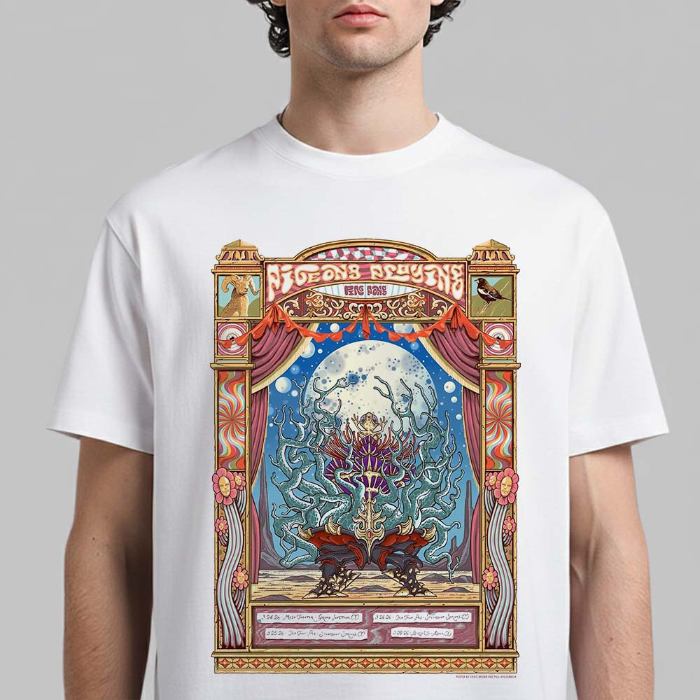 Pigeons Playing Ping Pong Colorado 2026 Run Shows T-Shirt Music Fan Merch Present For Him