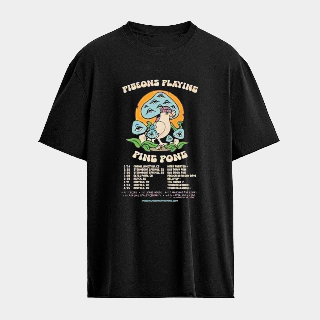 Pigeons Playing Ping Pong Winter Spring Tour 2026 Tour Dates And Stops Grand Junction T-Shirt