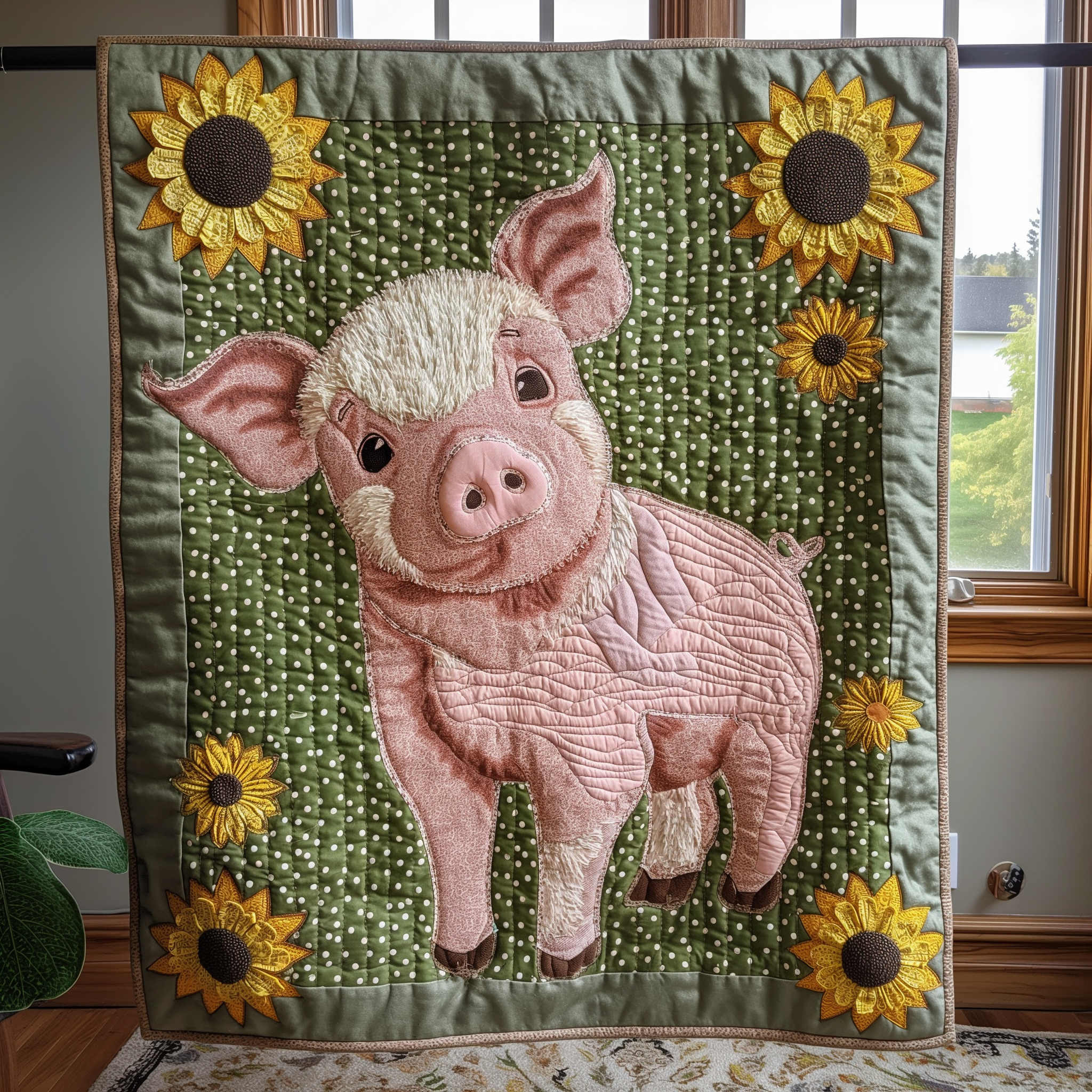 Piggy Dreams Quilted Blanket Cute Christmas Blankets