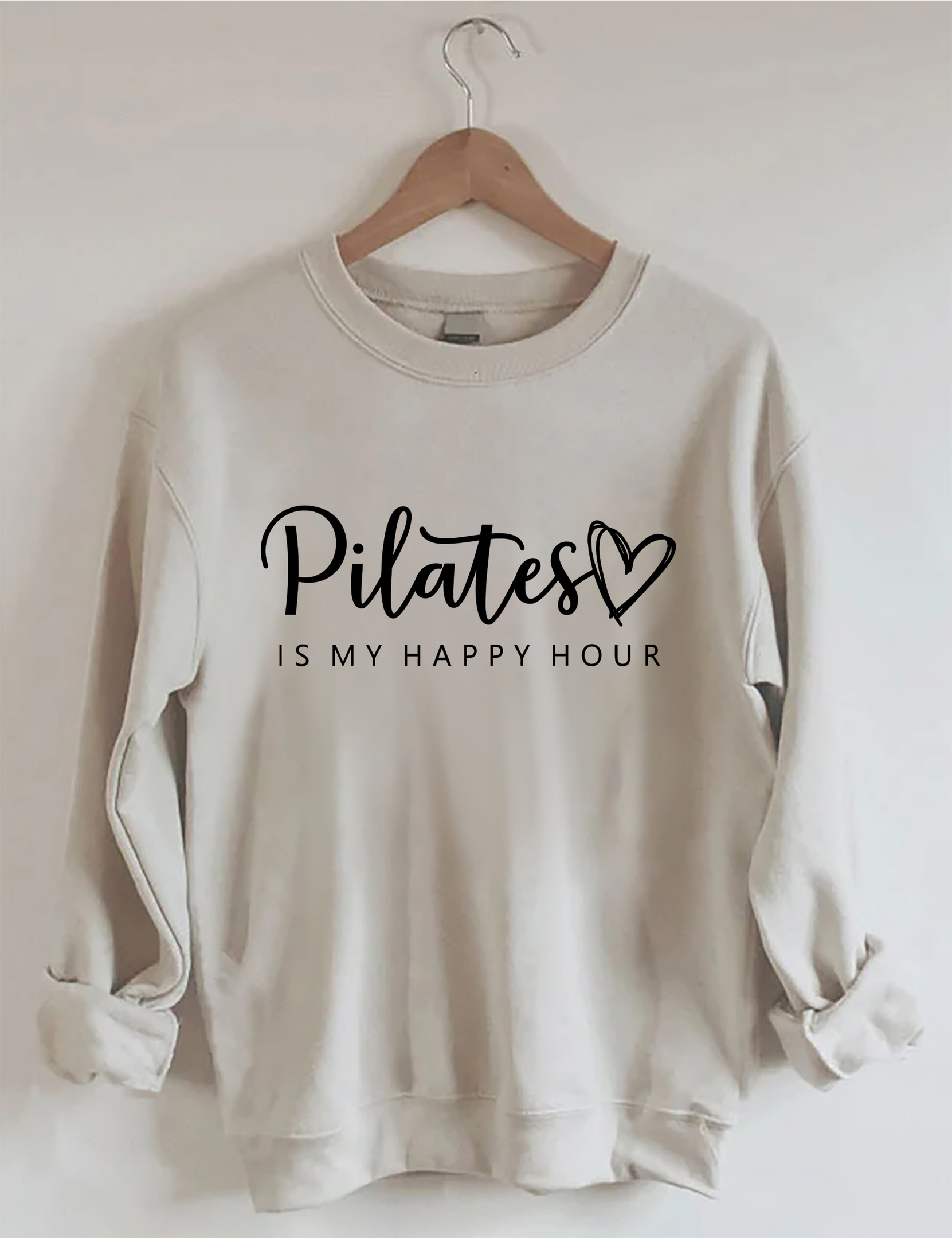 Pilates Is My Happy Hour Sweatshirt Funny Sweatshirt Cool Gifts For Women