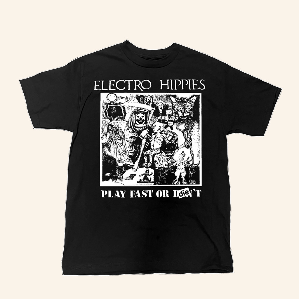 Piled Flesh Merch Electro Hippies T-Shirt Play Fast Or Die Shirt Gifts For Band Lover Piled Flesh Merch Electro Hippies T-Shirt Play Fast Or Die Shirt Gifts For Band Lover