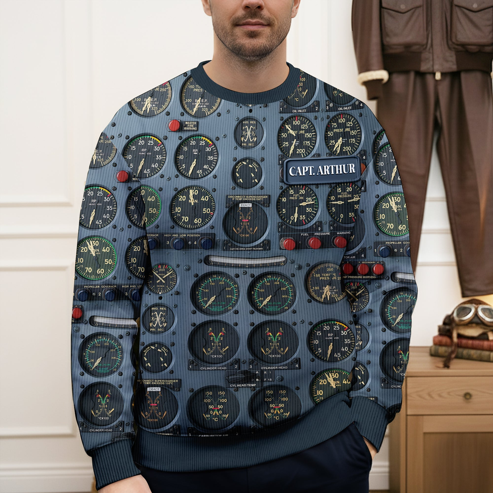 Pilot Control Panel Ugly Sweater - Personalized Christmas Gifts For Pilot - Unique Funny Christmas Gifts 2025