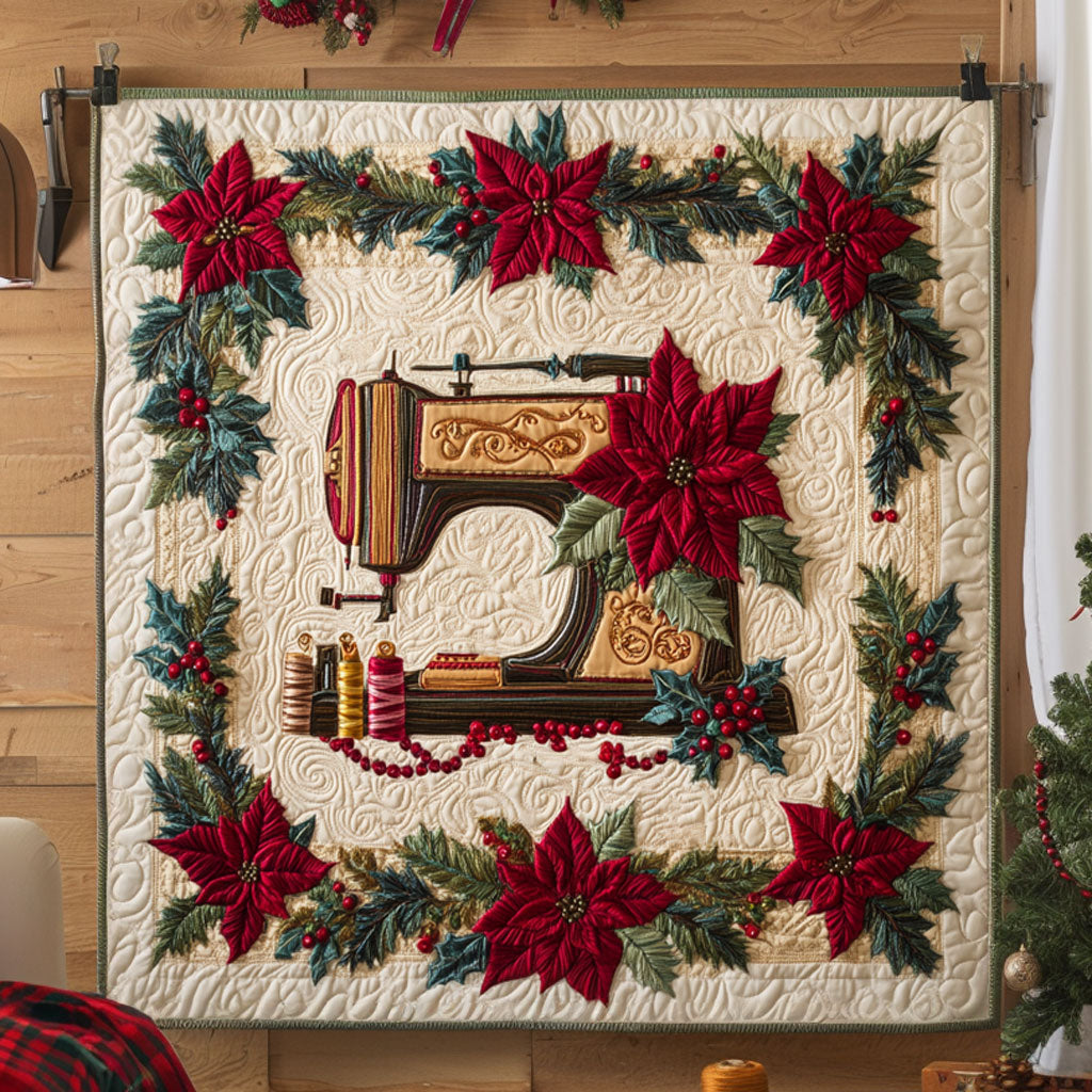 Pine Whisper Sewing Machine Quilt Luxury Quilt Blanket Gift for Elegant Interiors