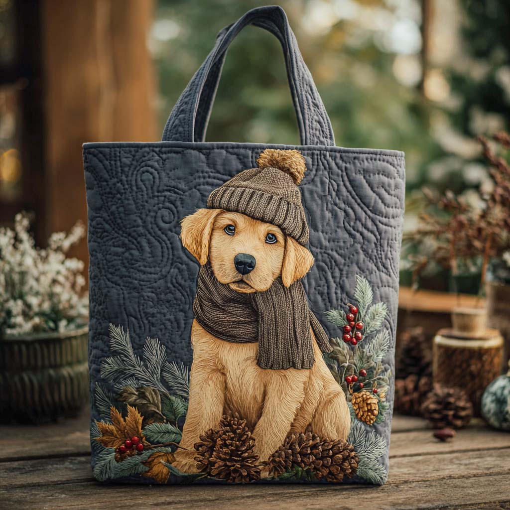 Pinecone Labrador Quilted Tote Bag Best Gifts For Pet Dog Lovers