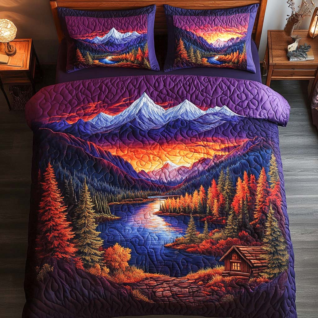 Pinewood Spirit Quilted Bedding Set Best Comforter Sets Best Christmas Gift Ideas 