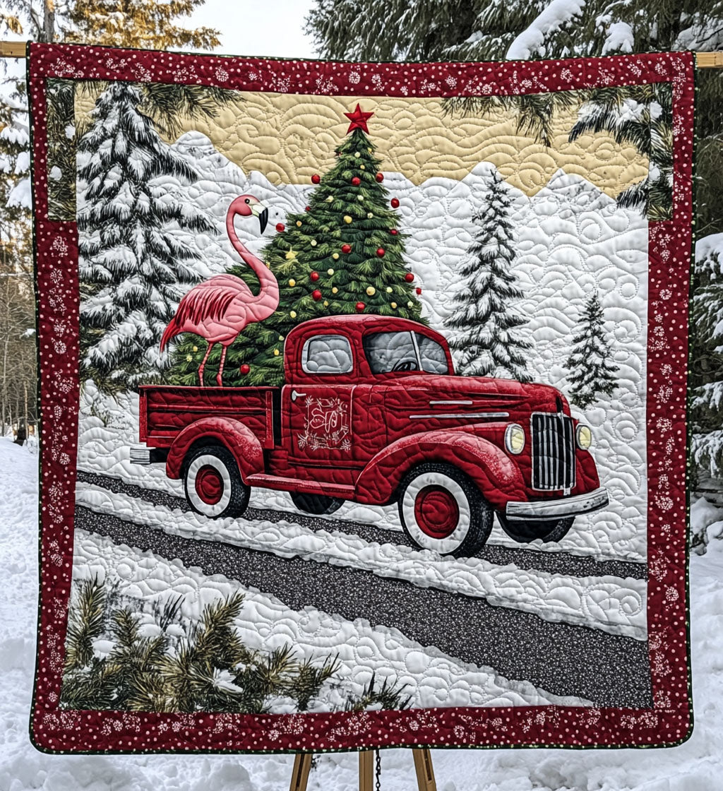 Pink Flamingo Breeze Quilted Blanket Flamingo Gifts For Her