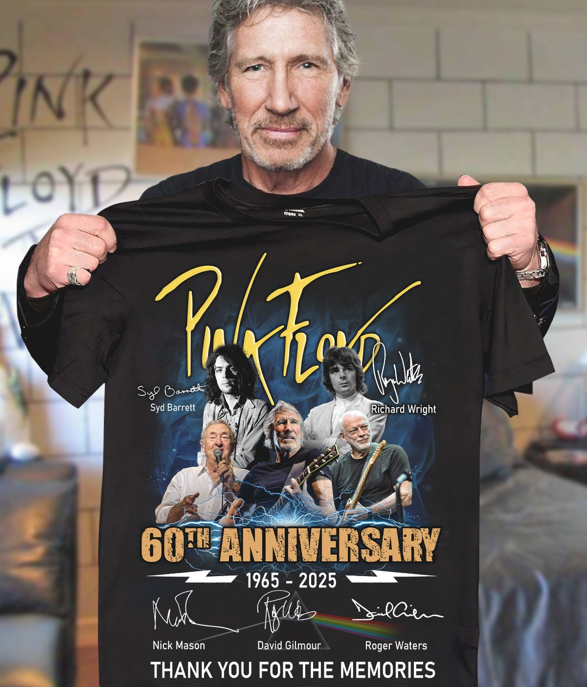 Pink Floyd 2025 60Th Anniversary Shirt Signature Thank You For The Memories Gifts For Fans