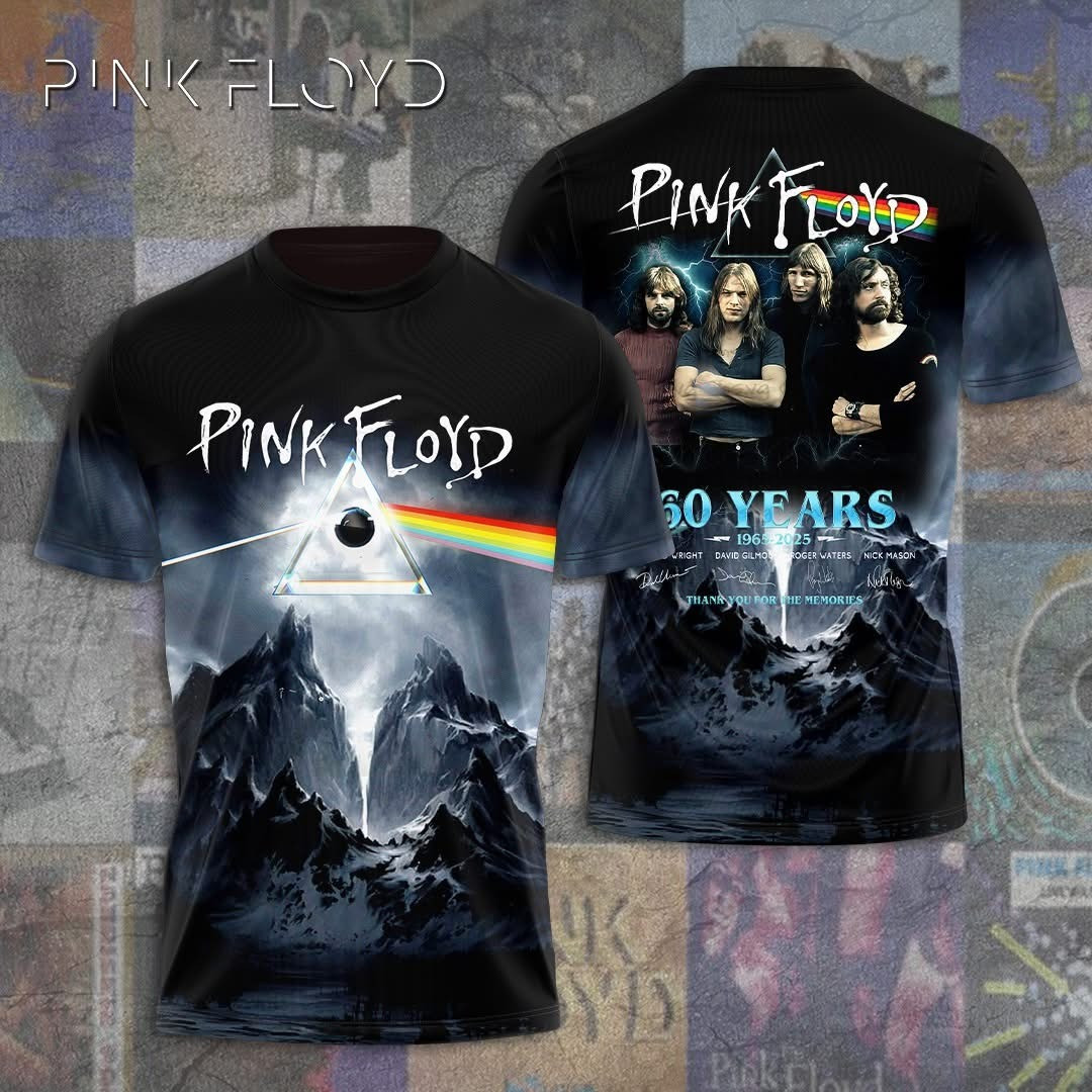 Pink Floyd 60 Years Of Legendary Madness Shirt 2025 Thank You For The Memories Fan Gifts