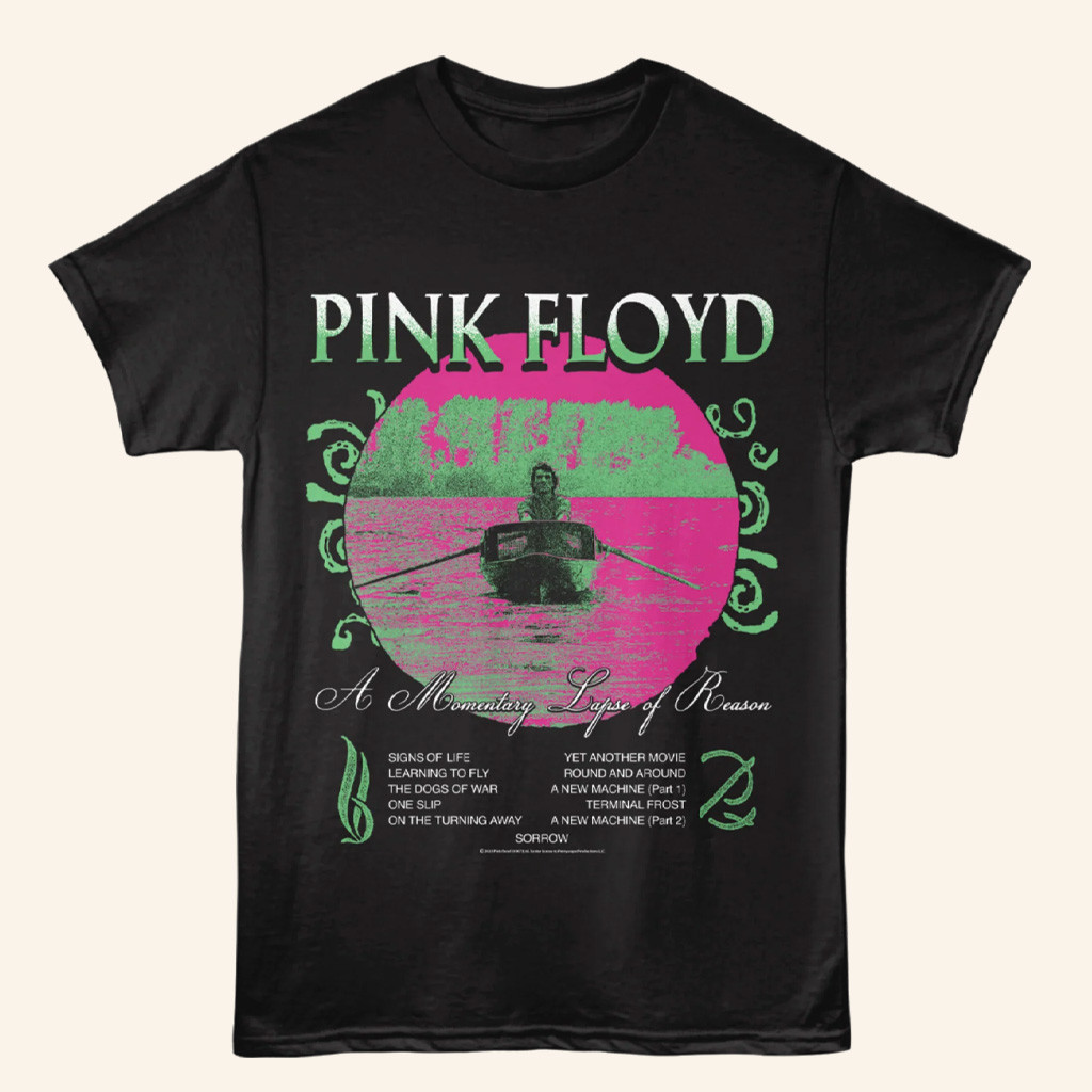 Pink Floyd Merch Amlor Neon T-Shirt Best Gifts For Rock Music Lovers