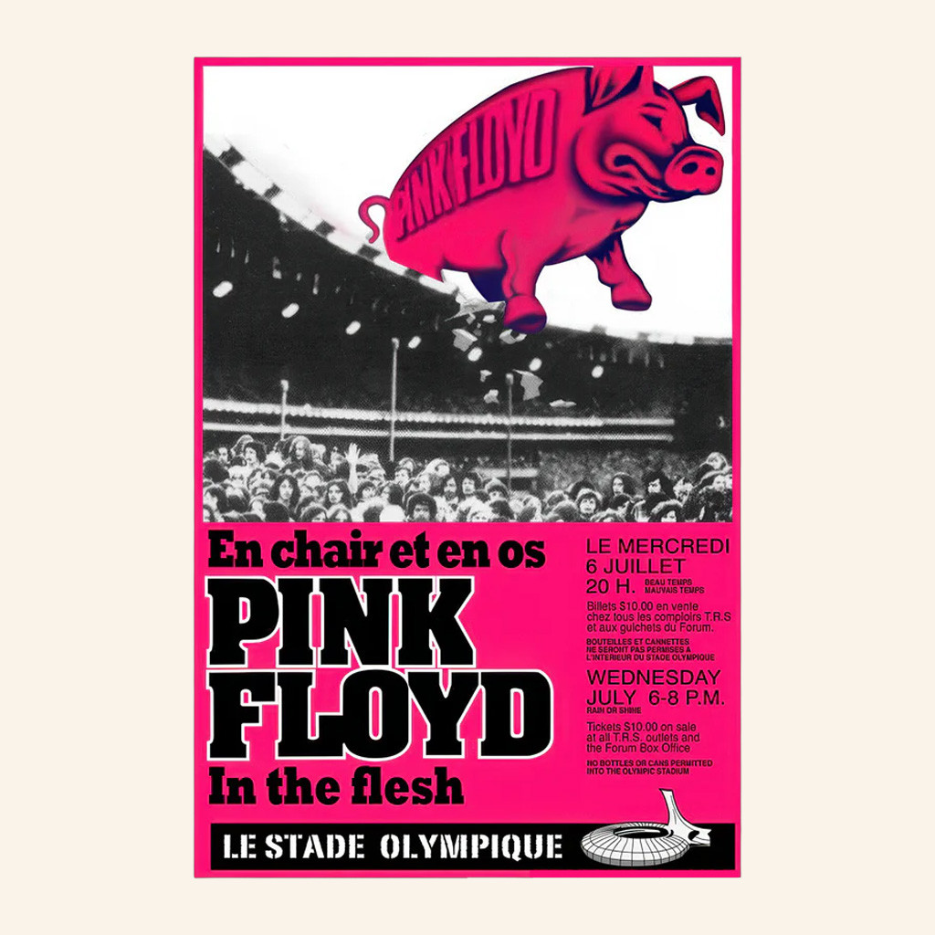 Pink Floyd Merch Pink Floyd In The Flesh At Olympic Stadium Poster Home Decor Gift For Fans