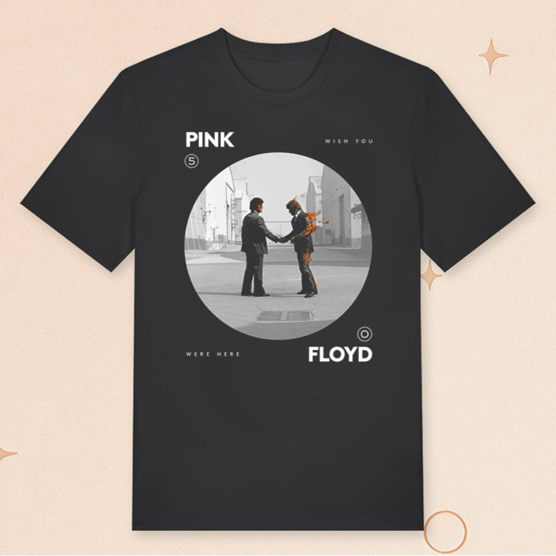Pink Floyd Merch Wish You Were Here 50th Anniversary T-Shirt Gifts For Music Fans