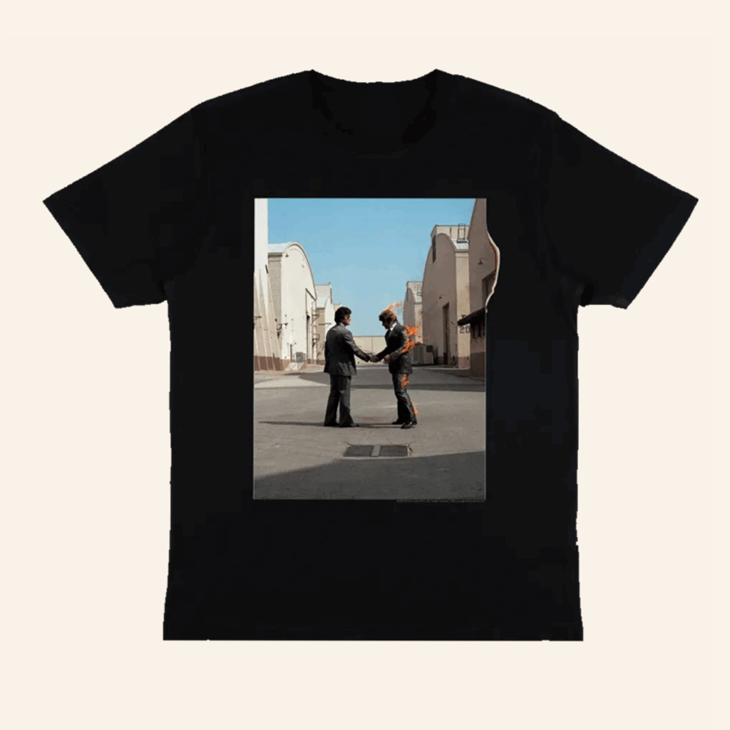 Pink Floyd Merch Wish You Were Here Burning Man T-Shirt Gifts For Rock Music Fans