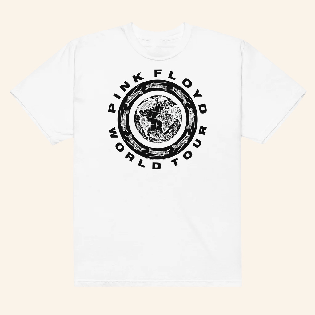 Pink Floyd Merch World Tour Globe T-Shirt Best Gifts For Rock Music Lovers