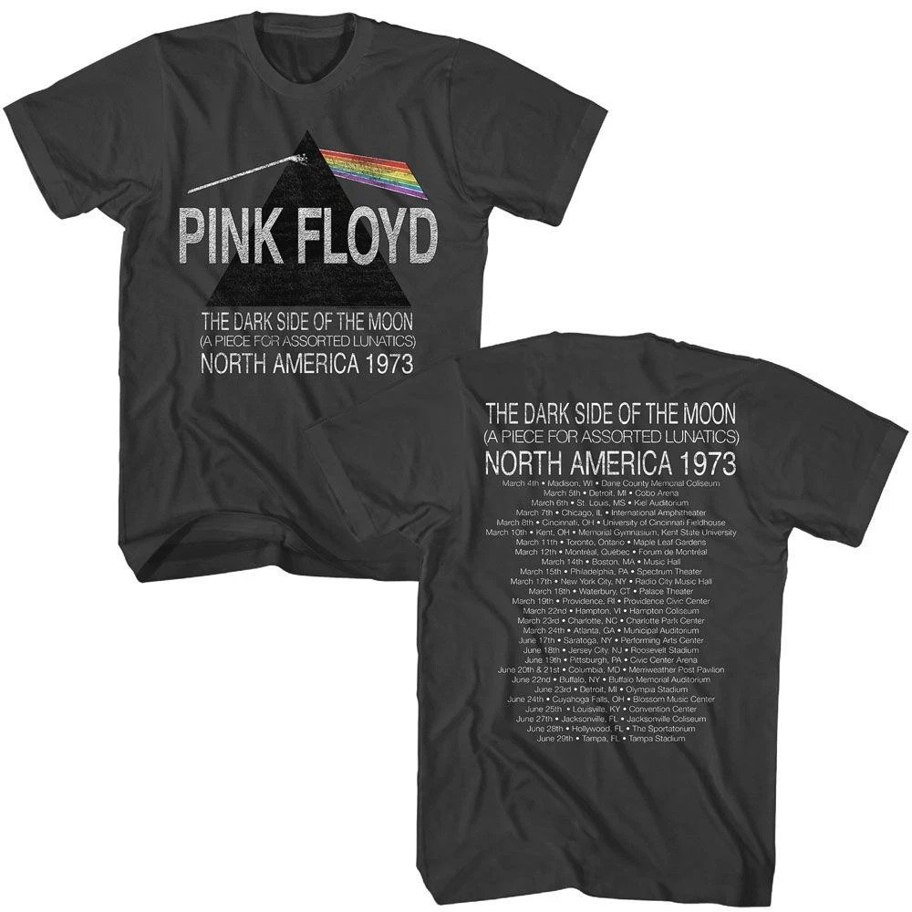 Pink Floyd North America 1973 Tour Music T-Shirt Music Related Gifts For Guys