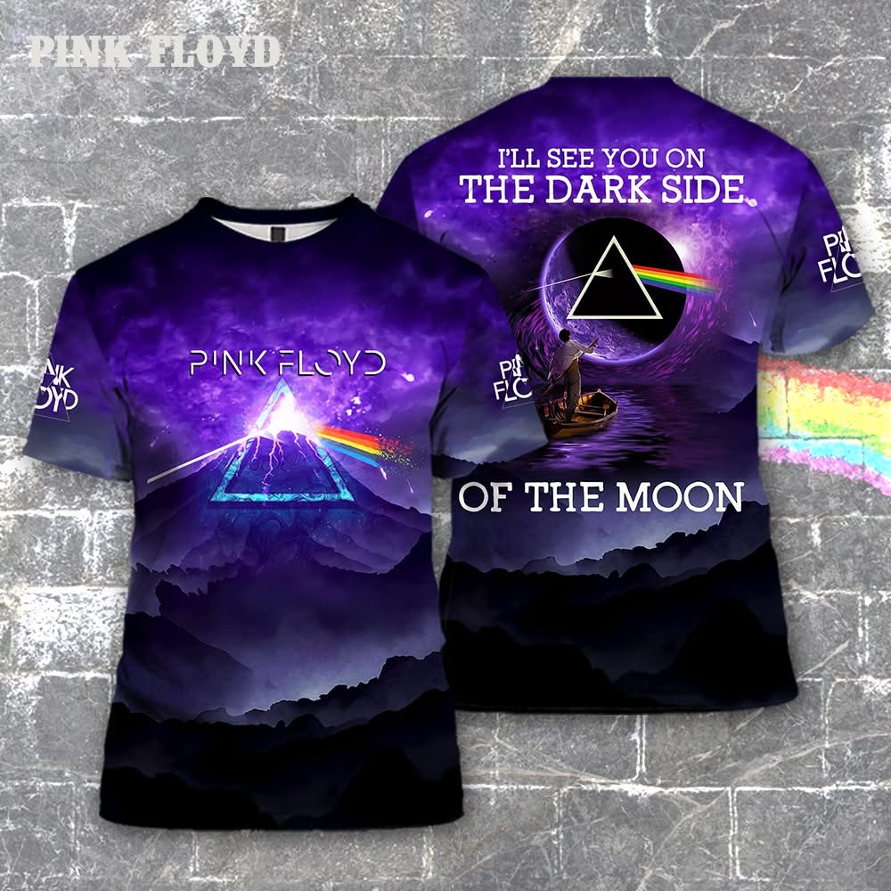 Pink Floyd Shirt I'll See You On The Dark Side Of The Moon Tee Shirts Men's Fan Clothing