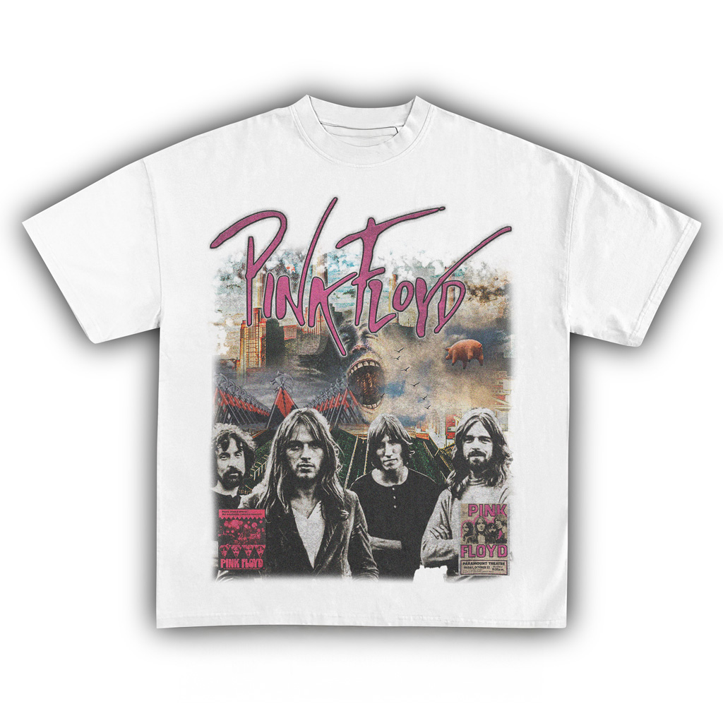 Pink Floyd White T-Shirt Pink Floyd Merch Gift Ideas For Music Lovers Pink Floyd White T-Shirt Pink Floyd Merch Gift Ideas For Music Lovers