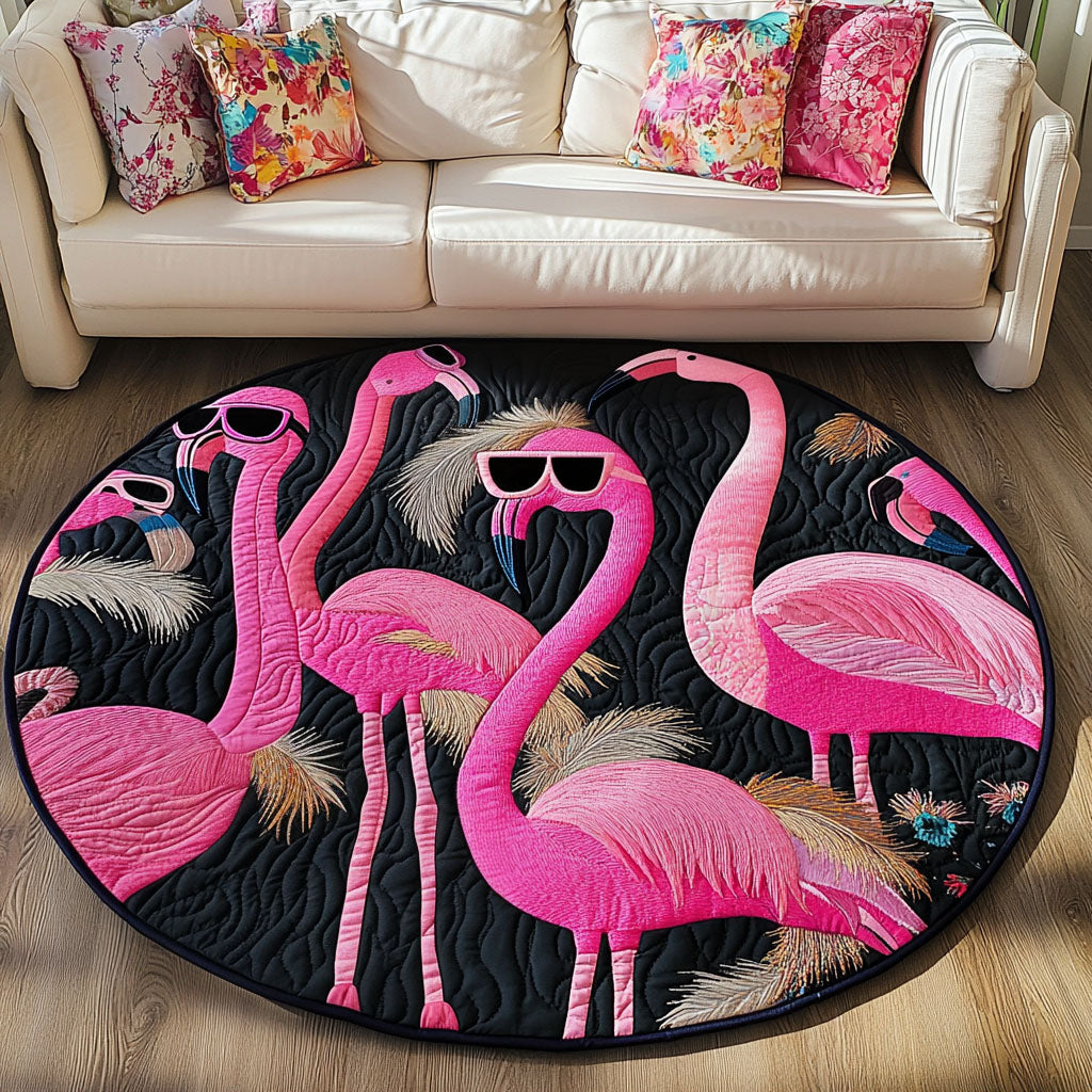 Pink Glamour Quilted Round Mat Entrance Way Ideas Best Autumn Gifts