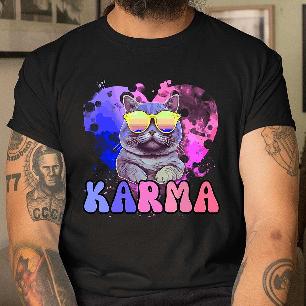 Pink Karma Groovy Letters Concert T-Shirt Pop Merch Best Gift For Fans And Collectors