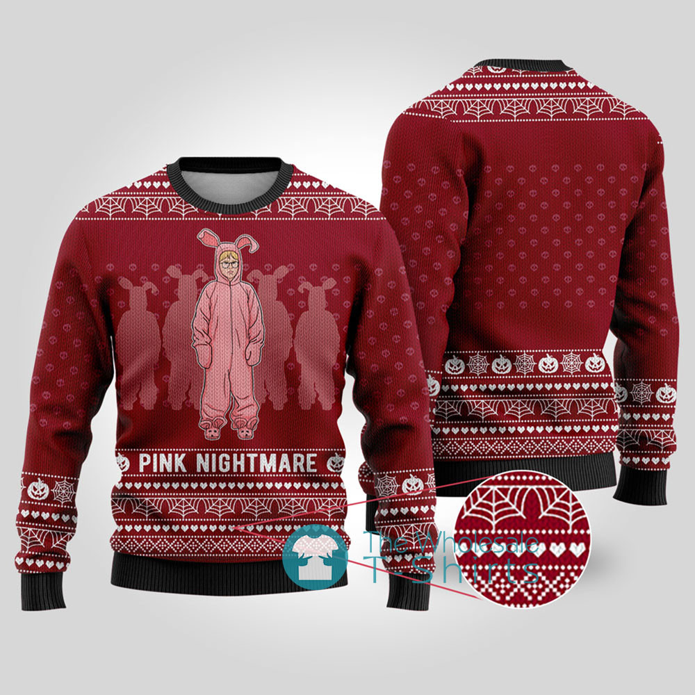 Pink Nightmare A Christmas Story Sweater Cardinal Red Lovely Christmas Sweater Gift for Mom or Grandma