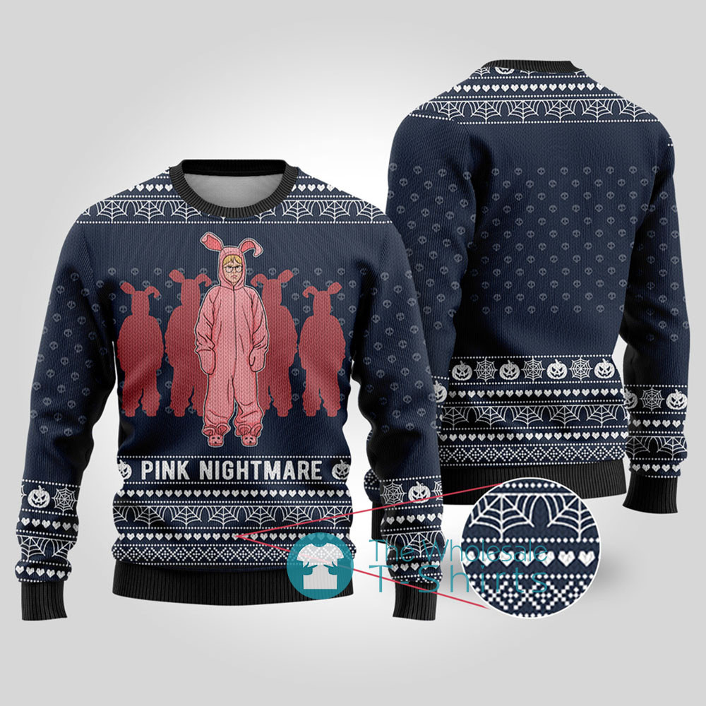 Pink Nightmare A Christmas Story Sweater Navy Lovely Christmas Sweater Gift for Mom or Grandma