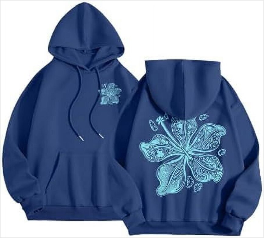 Pink Palm Puff Hoodie Cozy Women S Pullover With Palm Print Gifts For Him Merch Apparel