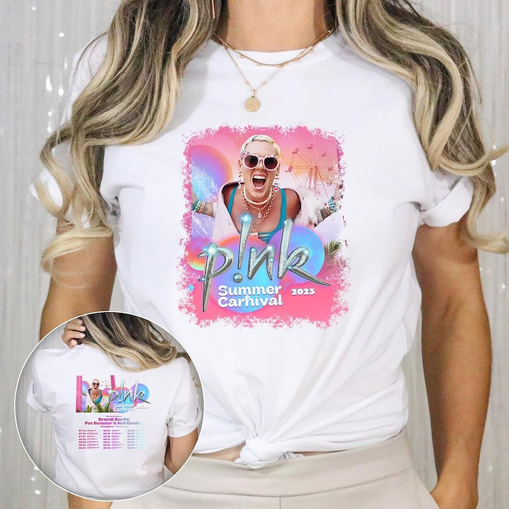 Pink Summer Carnival 2023 Concert Album Trust Fall Singer T-Shirt