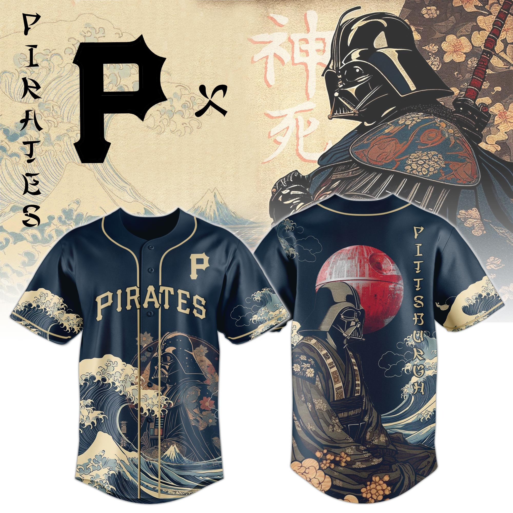 Pirates Darth Vader MLB Japan Edition Jersey 2025 Gift For Star Wars Collectors