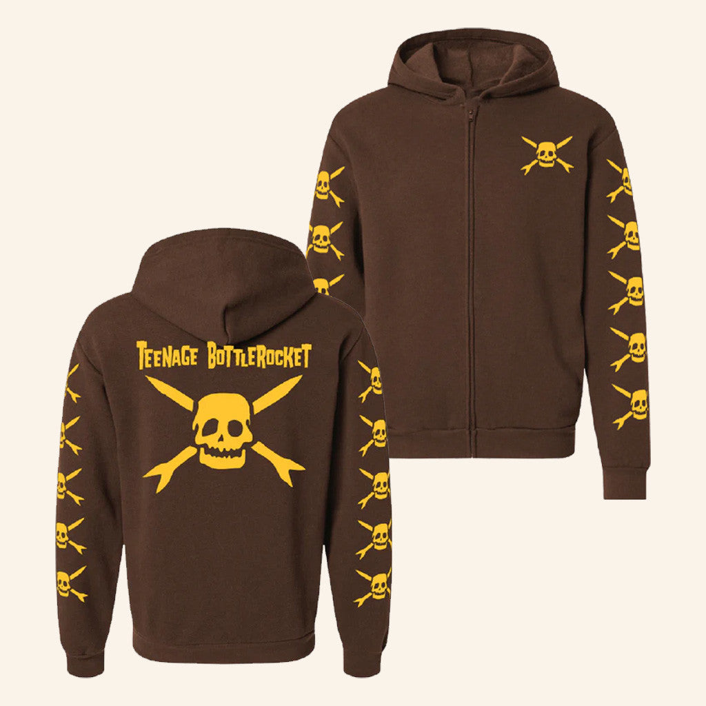 Pirates Press Records Merch Teenage Bottlerocket Logo Zip-Up Hoodie Gift Ideas For Dad Pirates Press Records Merch Teenage Bottlerocket Logo Zip-Up Hoodie Gift Ideas For Dad