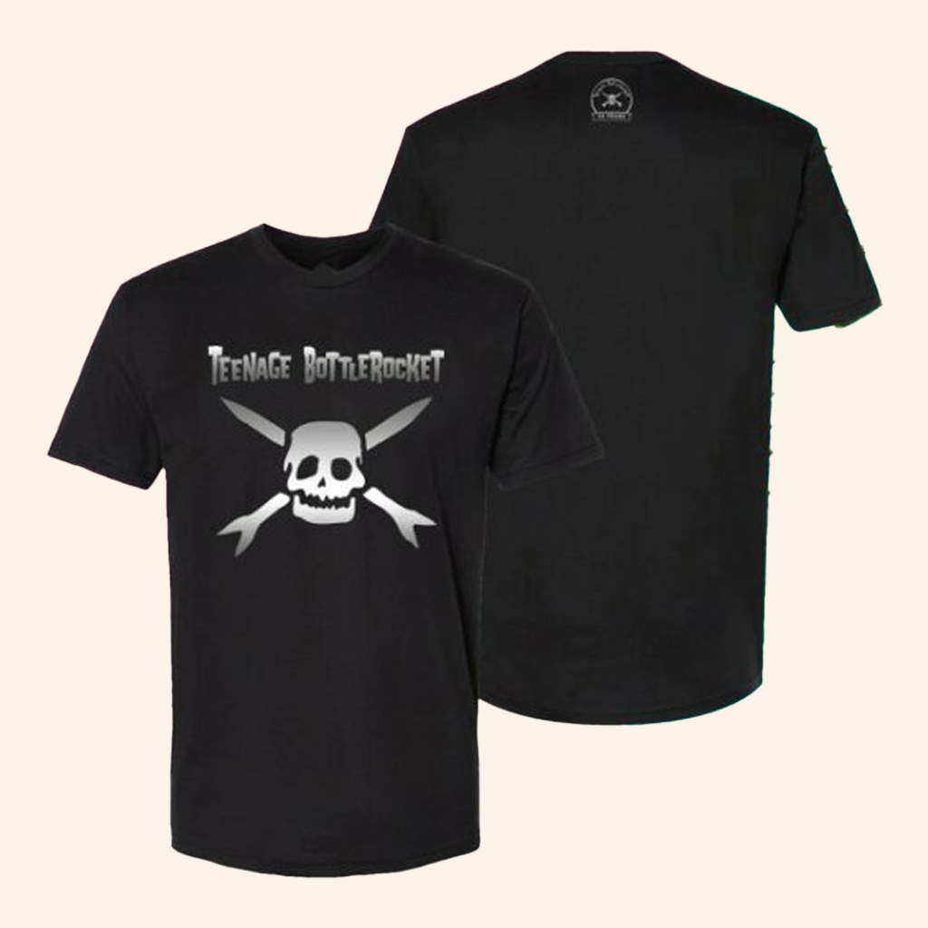 Pirates Press Records Merch Teenage Bottlerocket Silver Logo T-Shirt Gifts For Dad Pirates Press Records Merch Teenage Bottlerocket Silver Logo T-Shirt Gifts For Dad