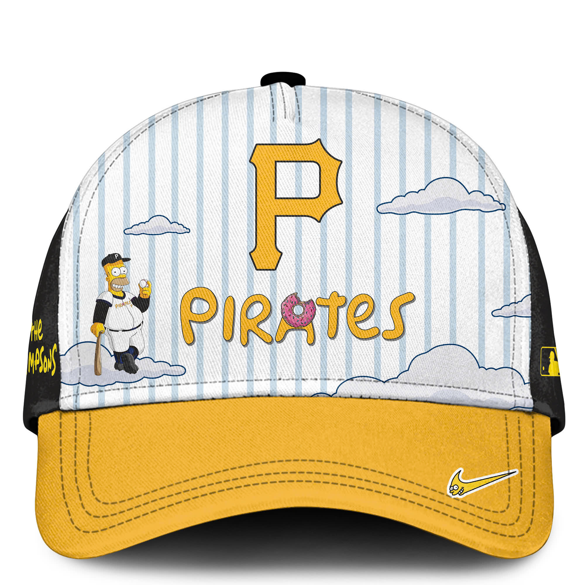 Pirates x Homer Simpson Wonderbat Vintage Hat Game Day Merch Gift For Baseball Lovers