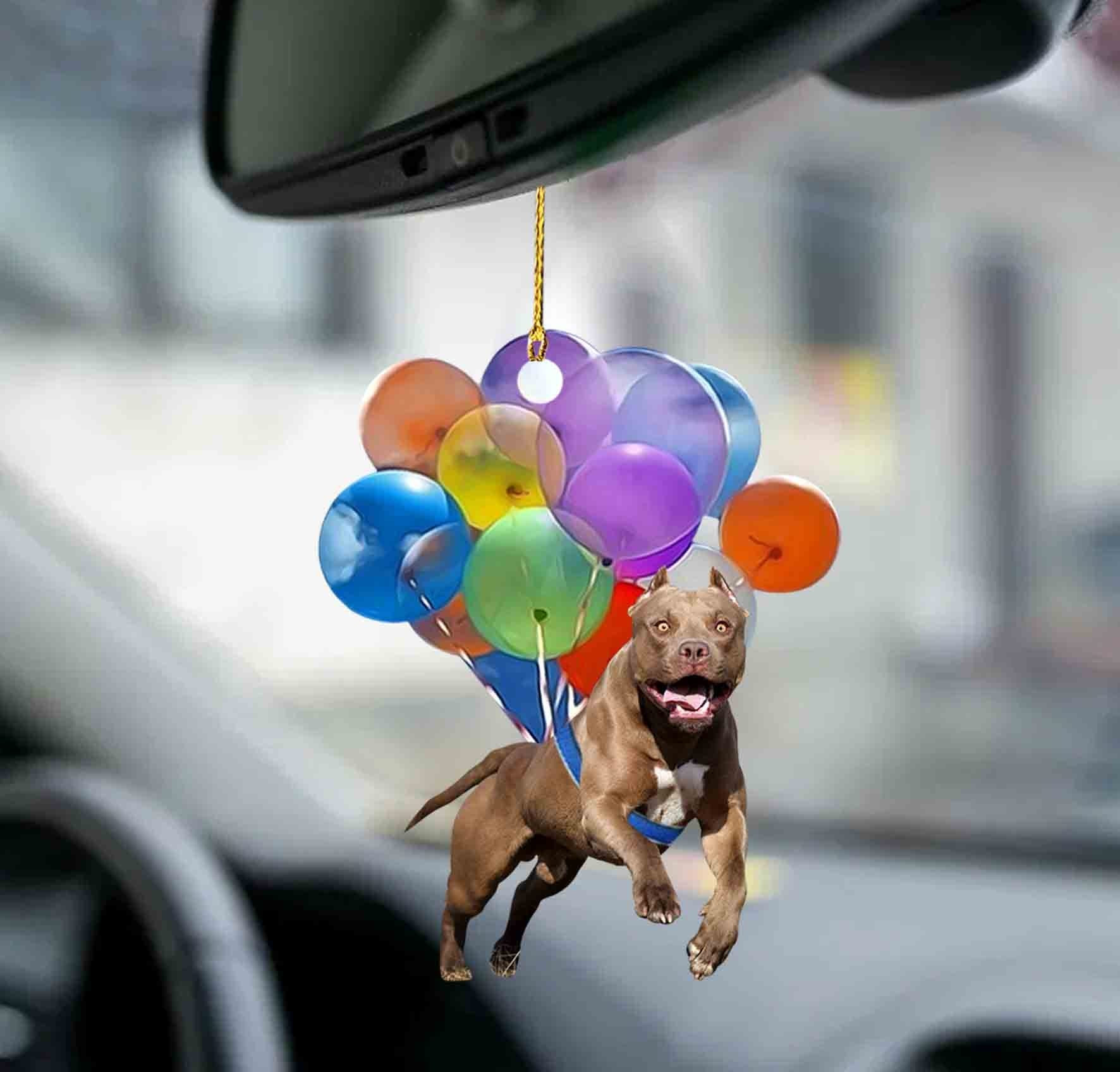 Pitbull Fly With Bubbles Dog Hanging Ornament Dog Ornament Lasfour