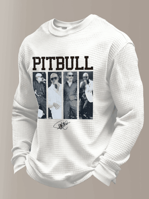 Pitbull I'm Back Long Sleeve T-Shirt Music Themed Aparel Gifts For Pitbull Fans Pitbull I'm Back Long Sleeve T-Shirt Music Themed Aparel Gifts For Pitbull Fans