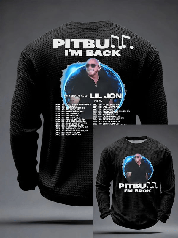 Pitbull I'm Back Long Sleeve T-Shirt Music Themed Shirt Best Gifts For Rapper Fans