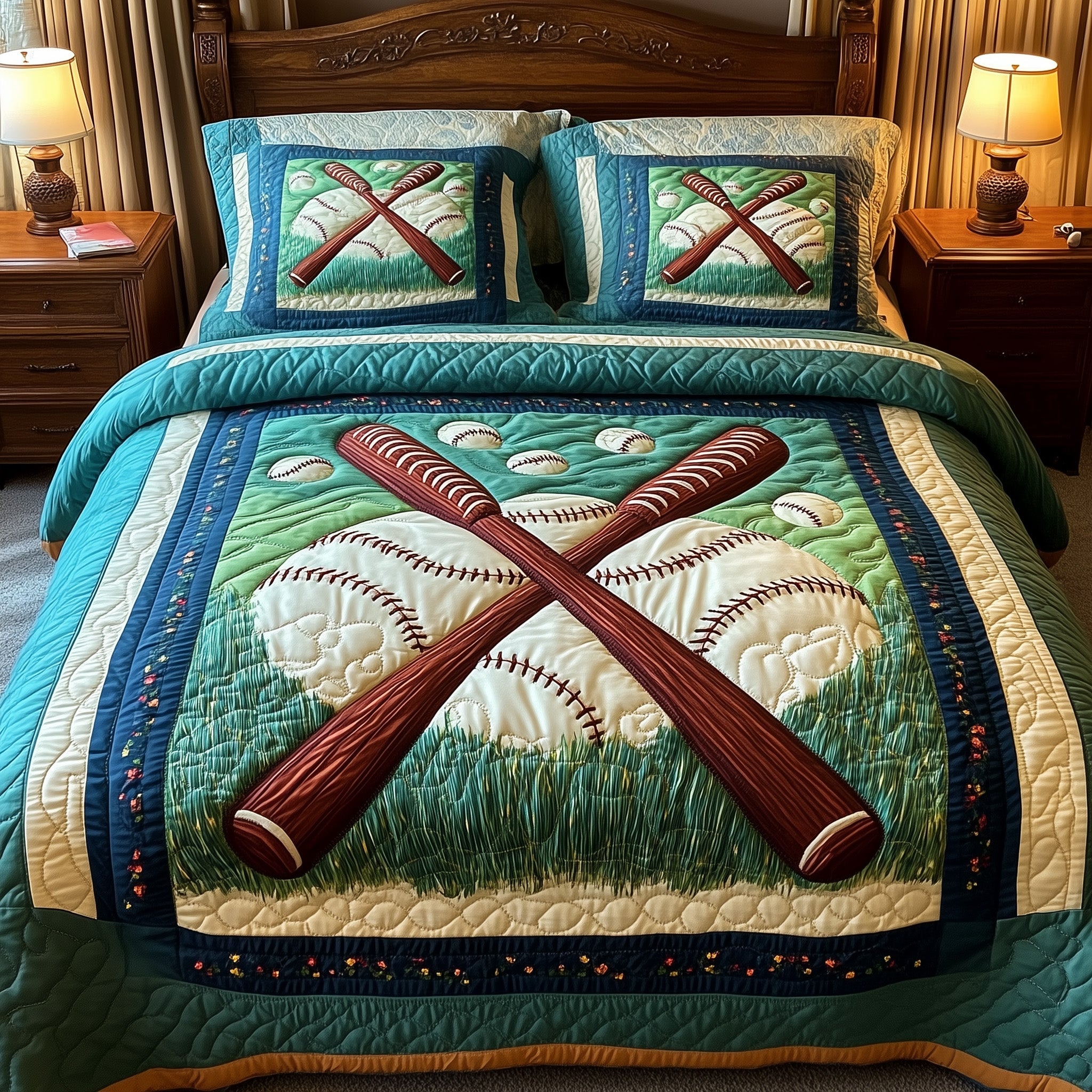 Pitch Perfect Quilted Bedding Set Duvet Cover Merchandise Baseball Coach Gift Ideas