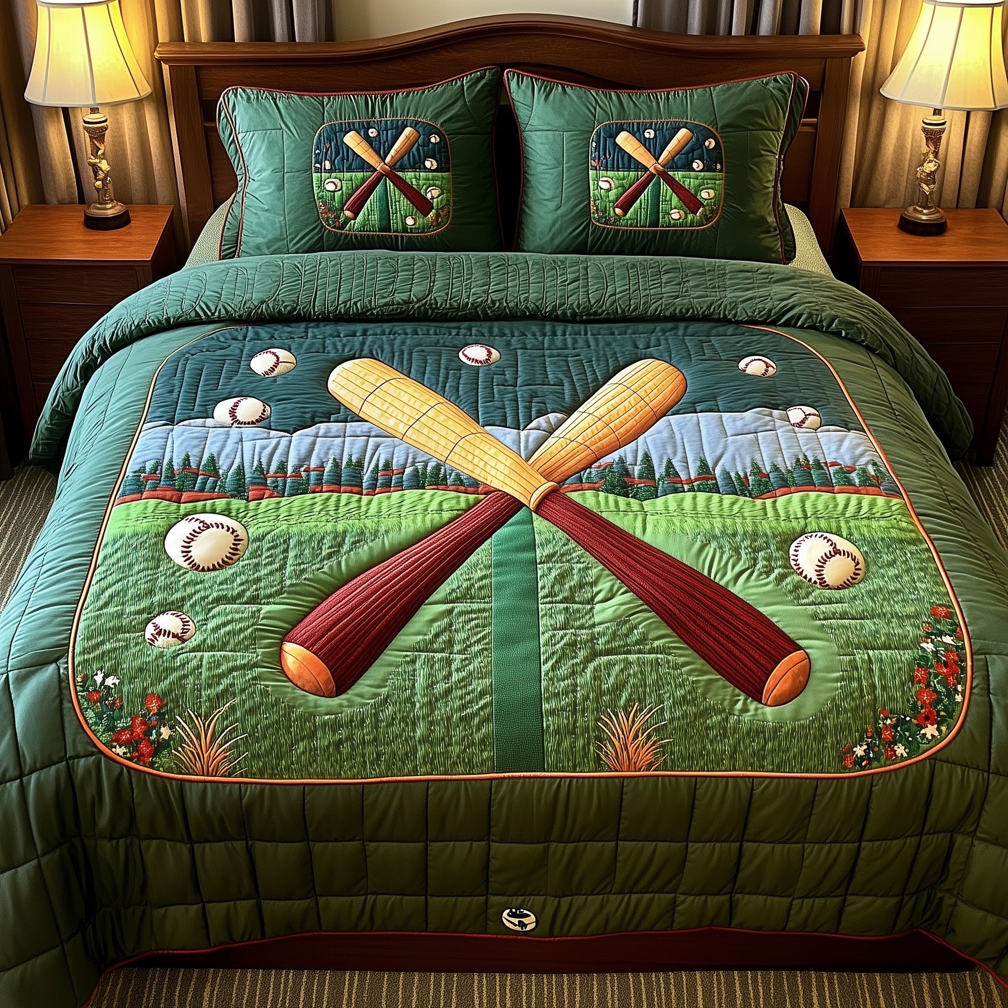 Pitch Perfect Quilted Bedding Set Duvet Cover Merchandise Baseball Father's Day Gifts