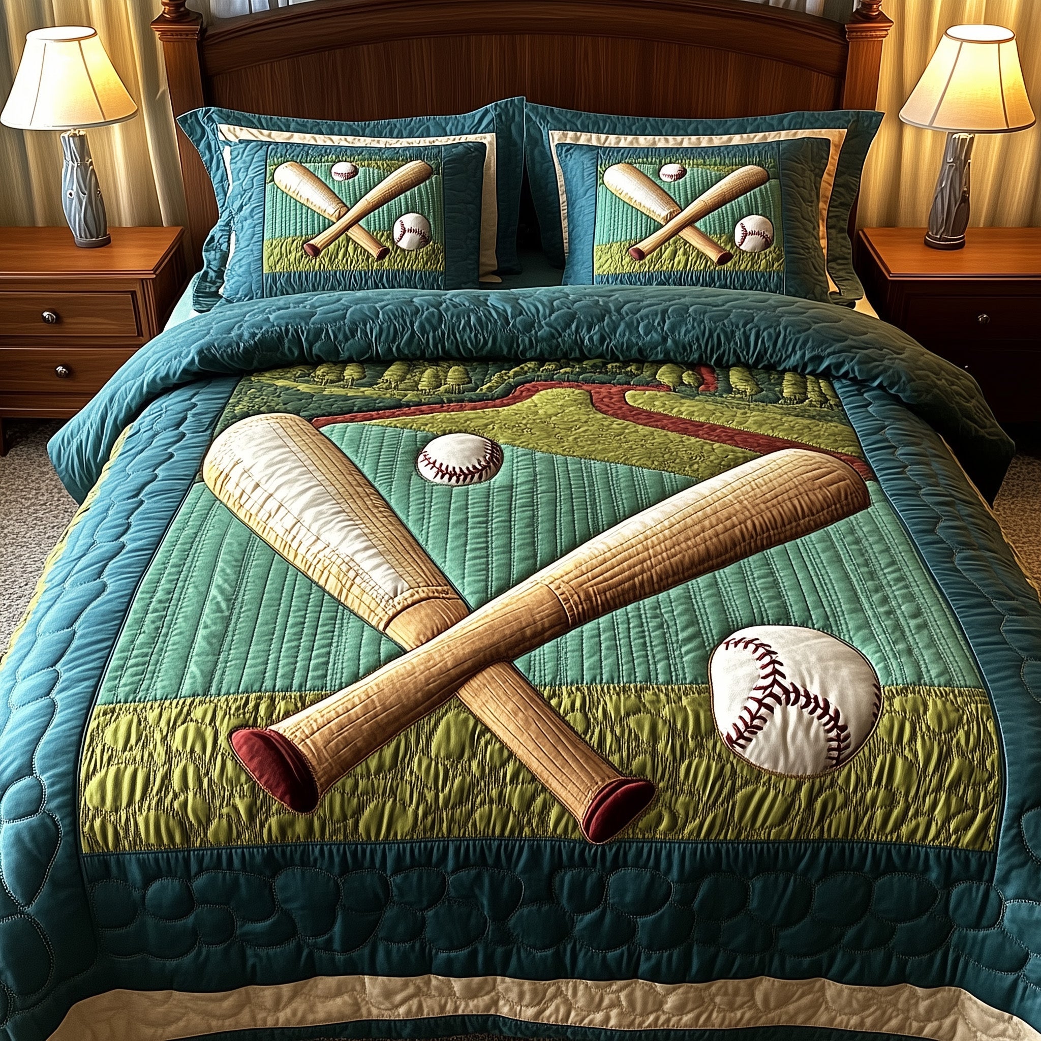 Pitch Perfect Quilted Bedding Set Duvet Cover Merchandise Baseball Mom Gifts
