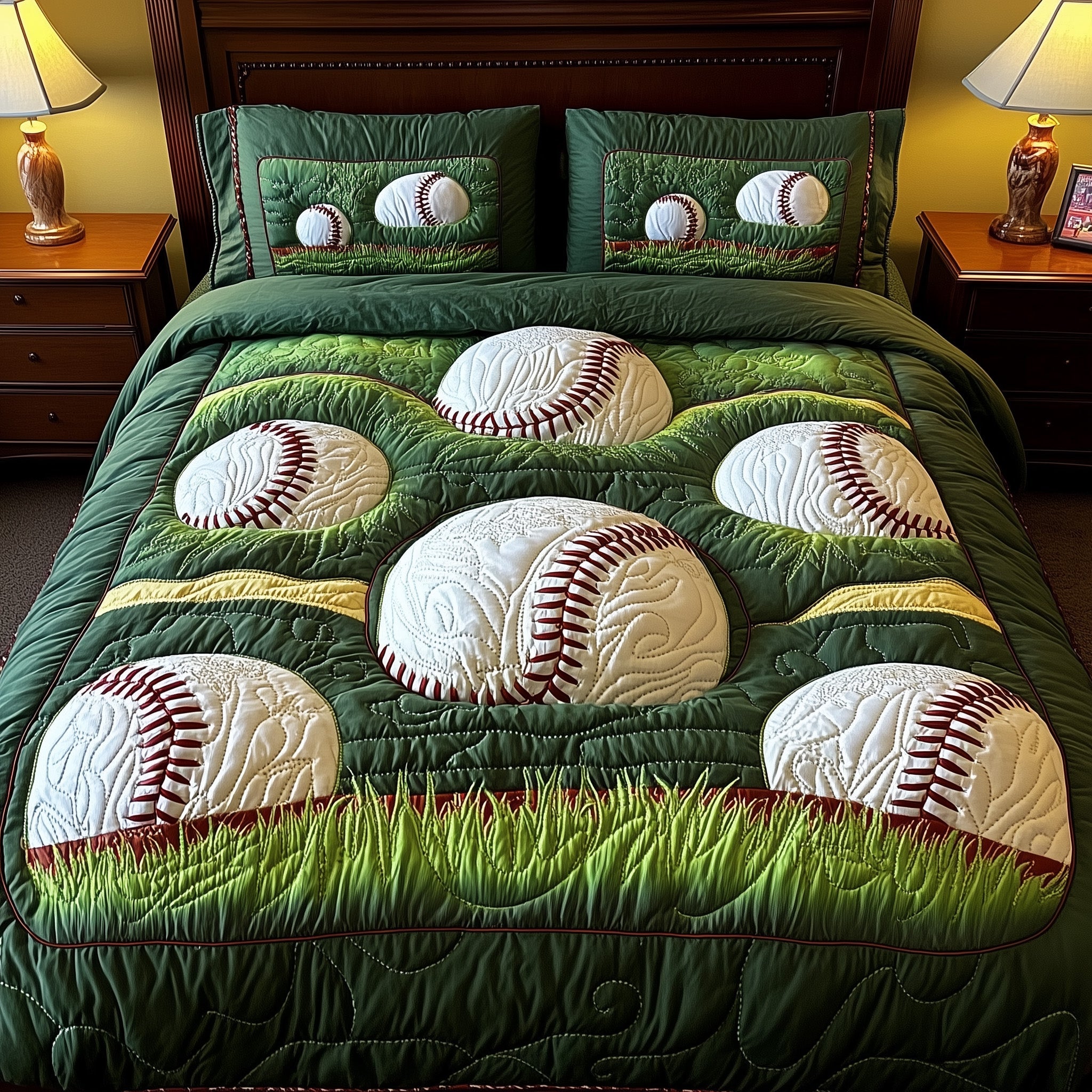 Pitch Perfect Quilted Bedding Set Duvet Cover Merchandise Gifts For Baseball Players