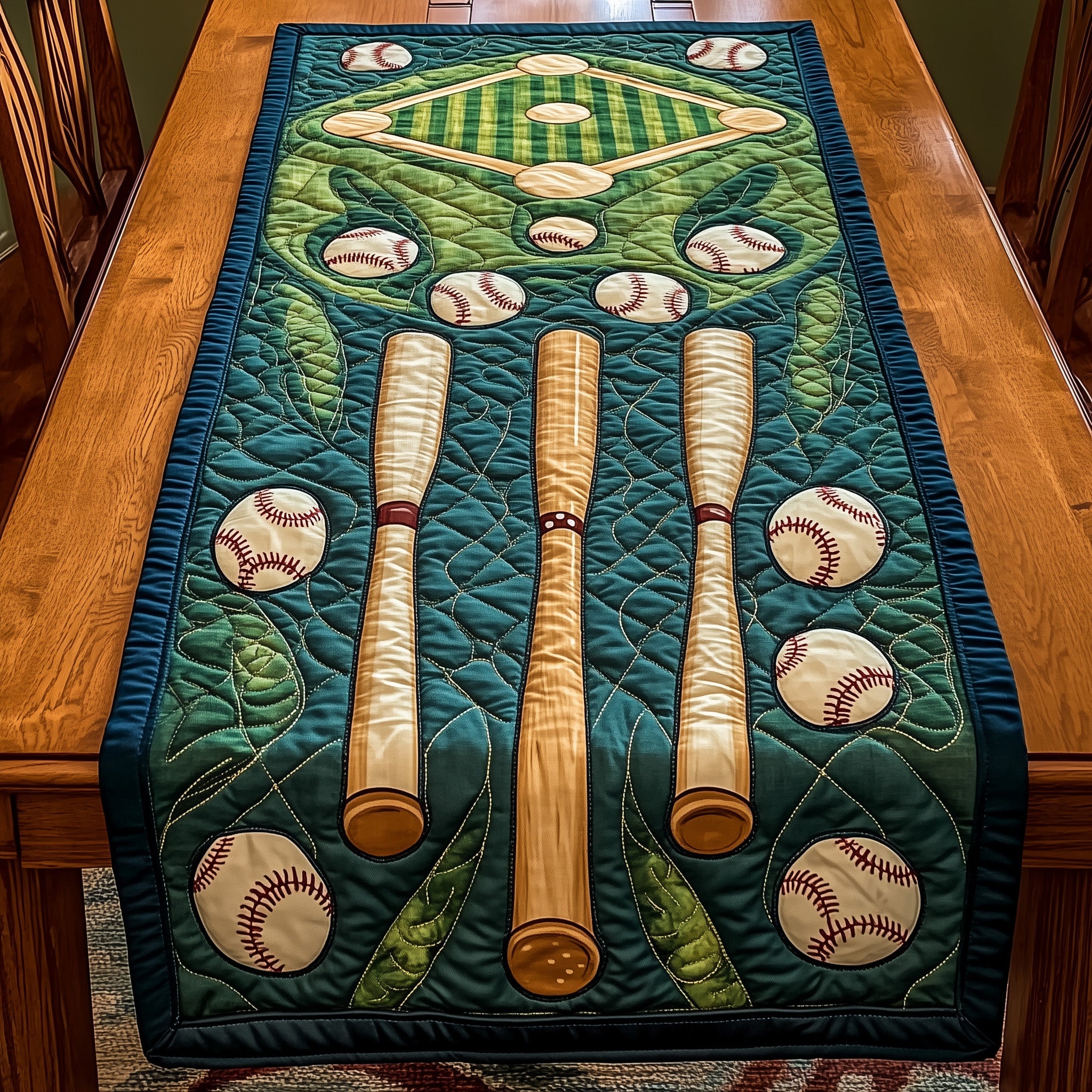 Pitch Perfect Quilted Table Runner Festive Table Runner for Dining Table