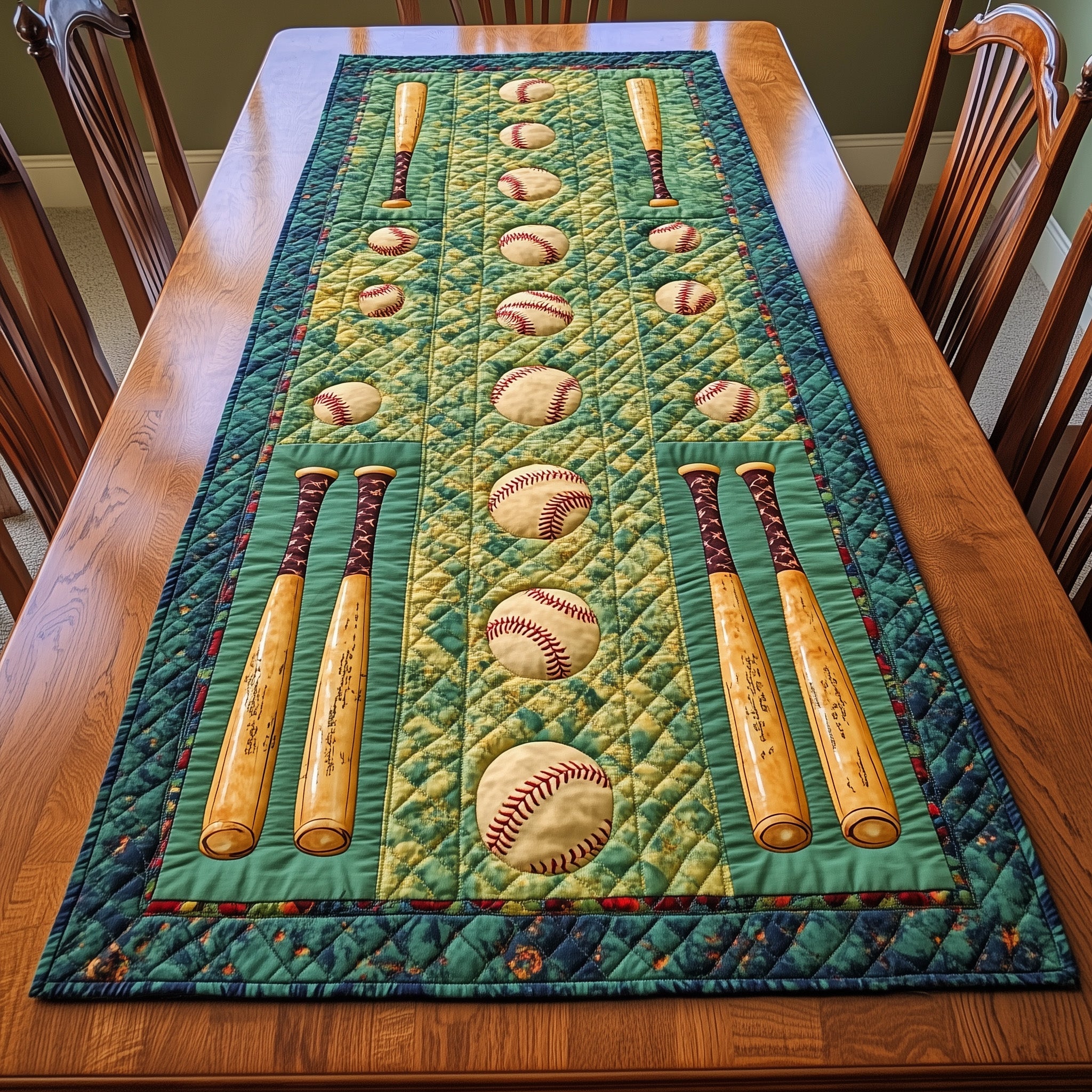 Pitch Perfect Quilted Table Runner Holiday Banquet Table Runner