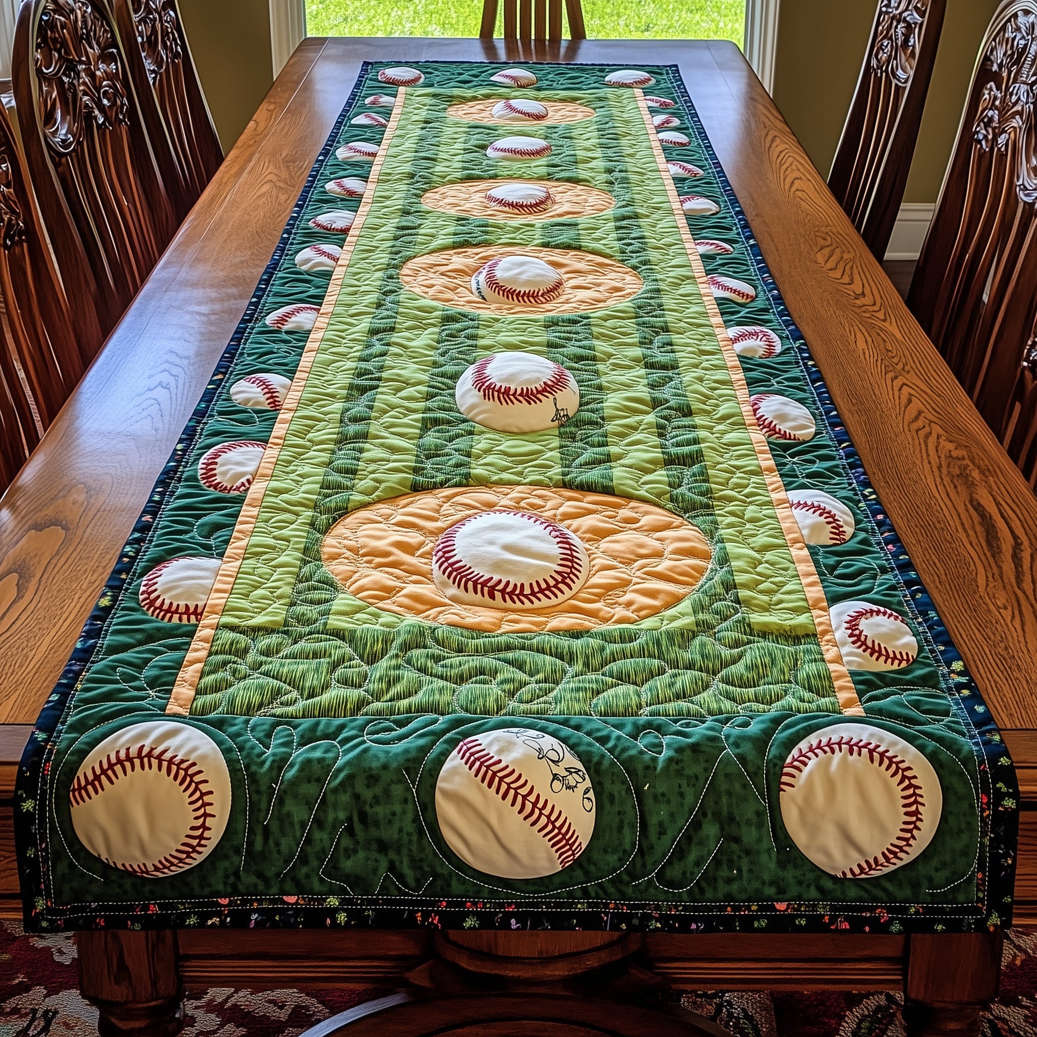 Pitch Perfect Quilted Table Runner Holiday Table Runner Decoration