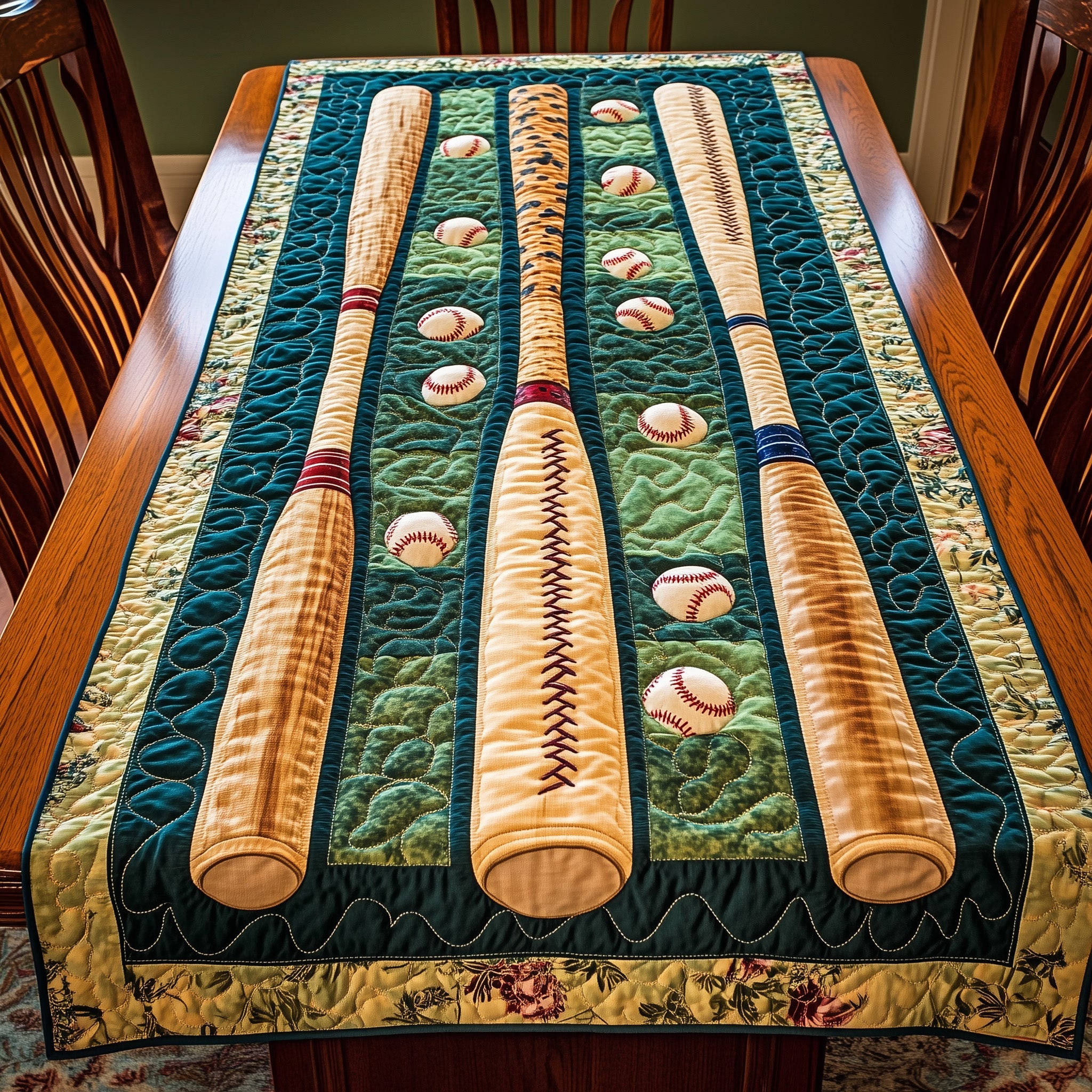 Pitch Perfect Quilted Table Runner Holiday Table Runner Gift Idea