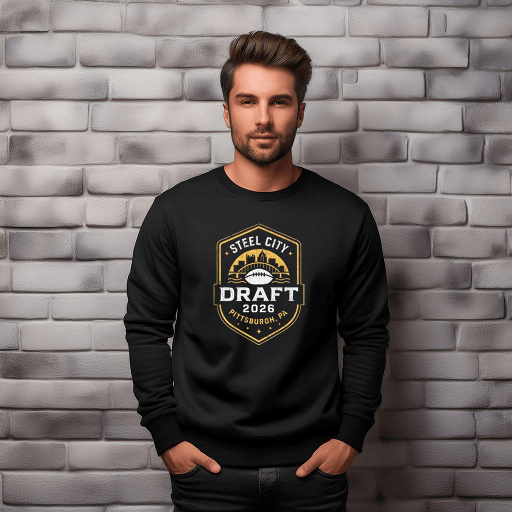 Pittsburgh Draft 2026 Football Sweatshirt 2026 NFL Draft Pittsburgh Clothing Line Game Day Gear