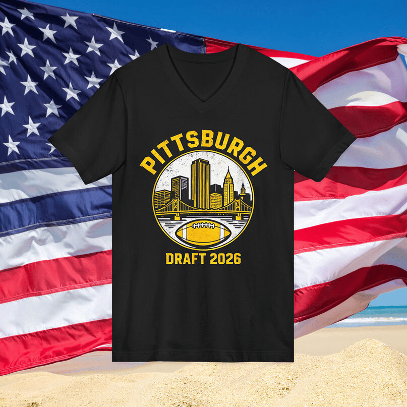 Pittsburgh Draft 2026 V-Neck Shirt NFL Draft Merch Steel City Football Gear For Him
