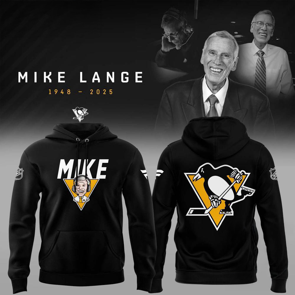 Pittsburgh Penguins Honoring The Legend Mike Lange Voice Of The Penguins Hoodie Hockey Fan Gift
