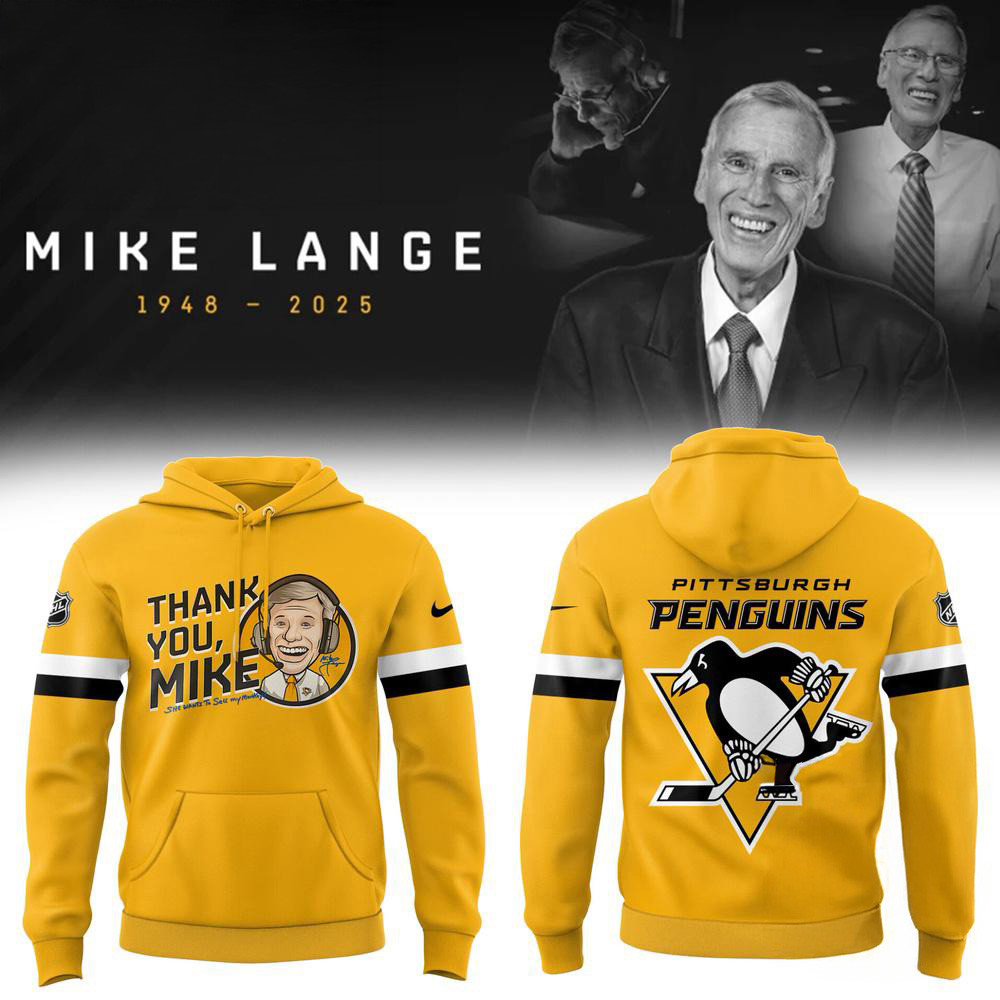 Pittsburgh Penguins Honoring The Legend Mike Lange Voice Of The Penguins Hoodie Mens Fan Gift