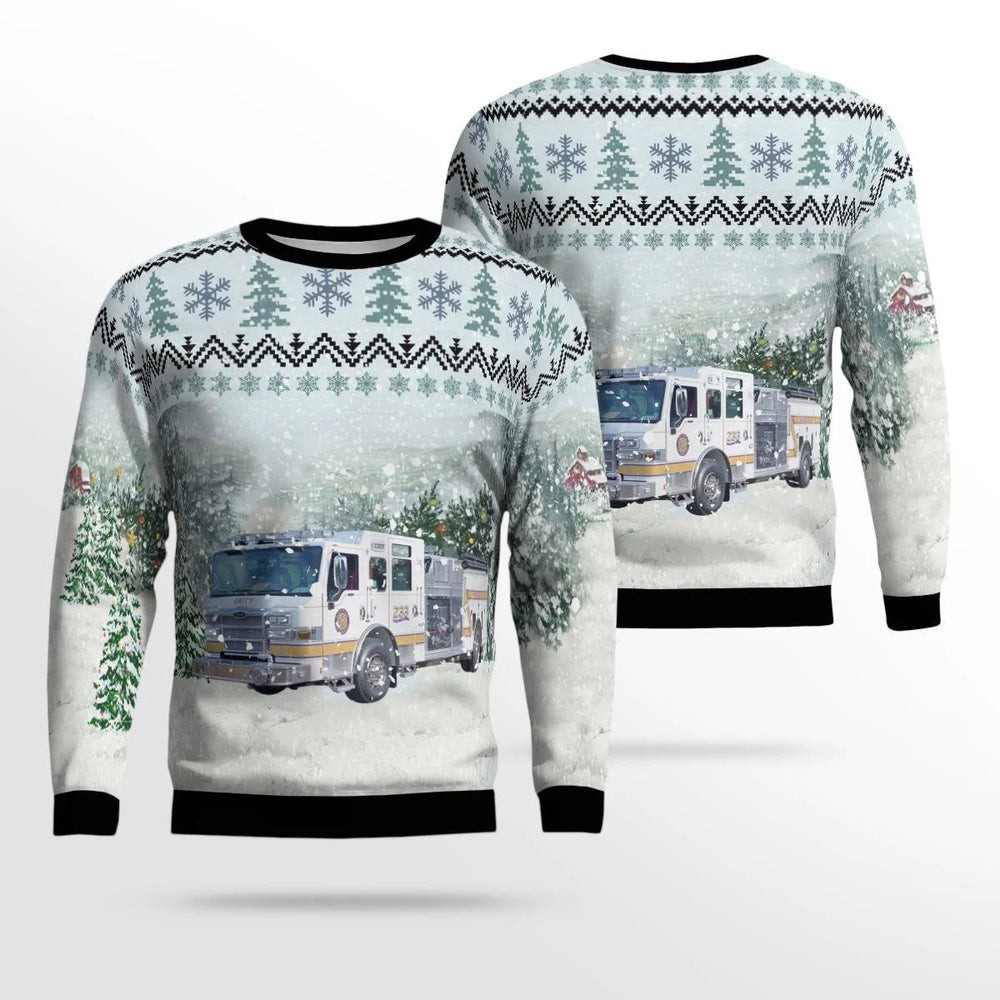 Pittsburgh Pennsylvania Unity Volunteer Fire Department AOP Ugly Sweater Unisex Christmas Gift